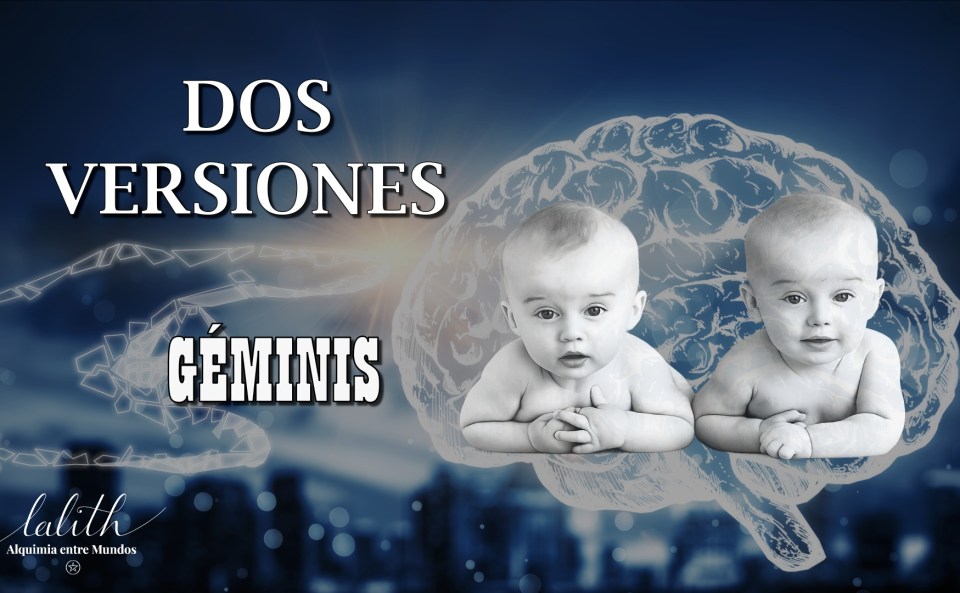 Miniatura del vídeo de Géminis con dos bebés gemelos representando la dualidad mental y emocional del signo, sobre un fondo azul con un cerebro iluminado.