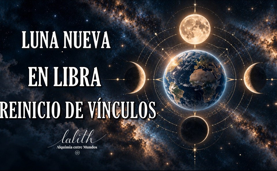 Luna Nueva en Libra del 10 de octubre de 2026. Reinicio de vínculos y equilibrio en las relaciones.